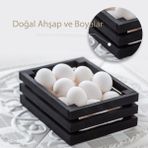 Şık Siyah Ahşap Kasa, Çok Amaçlı ve Dekoratif Organizer 30X25 cm - Seçenek 1