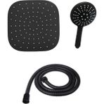 Şık Siyah Ankastre Duş Seti ve Spirali, Beyaz Alternatifli Tasarım - Seçenek 1