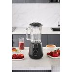 Şık Siyah Çift Kademeli Masa Blender, Güçlü ve Dayanıklı Tasarım - Ahşap