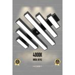 Şık Siyah Kasa Modern Plafonyer LED Avize, Salon ve Mutfak Için Ideal - Seçenek 1 - Ahşap