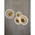 Şık Tarz Modern LED Avize Gold Ledli Salon Avize - 4 - Gold - Bal Rengi