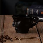 Şık ve Modern 260 ml Seramik Kahve Kupası, Estetik Yüz Tasarımı - Seçenek 1