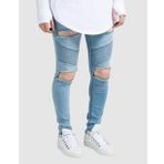 Siksilk Extreme Biker Mavi Erkek Kot Pantolon