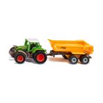 Siku 1605, Krampe Damperli Kamyonlu Fendt Traktör, Oyuncak Traktör, Metal/Plastik, Yeşil/Sarı, Çıkarılabilir kabin, Devrilme Teknesi, Düz Koşu Kauçuk Tekerlekli Treyler, Treyler Kaplin