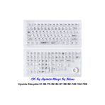 silabor 136 Tuşlu Keycaps Beyaz baskılı, şeffaf, 136 tuşlu Japonca yazı tipi [Kutulu] Tüm Mekanik-Manyetik Klavyeler ile Uyum Sağlamaktadır.