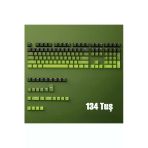 Silabor Matcha Tuş Takımı, Gradyan Keycaps, Arkadan Aydınlatmalı 134 Tuşlu Mekanik Klavye Uyumlu, Pbt.