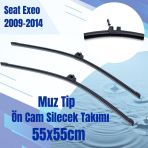 Silbak Seat Exeo 2009-2014 55x55 cm Ön Cam Silecek Takımı