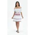 Şile Bezi Latin Mini Yazlık Etek Beyaz Byz - S