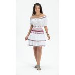 Şile Bezi Latin Mini Yazlık Etek Beyaz Byz - XL