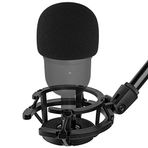Silence Razer Mini Shock Mount Köpüklü Ön Cam Kapağı, Titreşim Önleyici Süspansiyon Şoka Monte Mikrofon Tutucu Klipsli Pop Filtre Seiren USB Akış Mikrofonu AVATAR