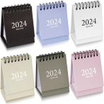 Silhouette 6 Parça Mini Masa Takvimi 2024, Mini Masa Takvimi 2023-2024 - Ekim 2023'TEN Aralık 2024'E Kadar Çalışır, Küçük Masaüstü Takvim (Yurt Dışından)