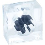 Silhouette Akrilik Pc Bilgisayar Su Soğutma Akışı G1/4 Konu 3 Yollu Su Akış Ölçer Göstergesi Soğuk Sıvı Akış Hızı Siyah (Yurt Dışından)