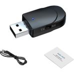 Silhouette Bluetooth 5.0 Ses Alıcı Verici 3 In 1 Mini 3.5mm Jack Aux USB Stereo Müzik Kablosuz Adaptör Tv Araba Pc Için Kulaklık (Yurt Dışından)