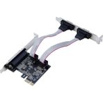 Silhouette Pcıe Paralel Bağlantı Noktası Kartı Pcıe 1 Ila 2 Bağlantı Noktası RS232 Genişletme Kartı Com Çift 9 Pin Seri Dönüştürücü AX99100 Çip (Yurt Dışından)