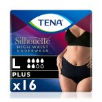 Silhouette Plus Kadınlara Özel Yüksek Bel Emici Külot Siyah L 8'Li 2 Paket (16 Adet)