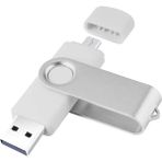 Silhouette USB Flash Sürücü 128G Otg+Usb3.0 Mini Taşınabilir Yüksek Hızlı Memory Stick, Android Cihazlar/pc/tablet/u Disk Için Beyaz (Yurt Dışından)