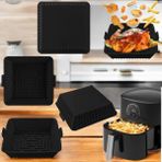 Silicolife Kare Airfryer Pişirme Kabı - Siyah