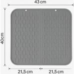 Siliconly %100 Silikon Bulaşık Kurutma Matı Pvc ve Plastik Içermez Bulaşık Altlığı Bulaşık Kurutmalığı - Gri