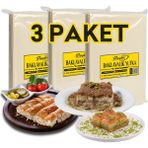 Silifke Yufka Böreklik Yufka, Baklavalık Yufka ve Soğuk Sütlü Baklavalık Yufka - 3 Paket - 3 Tepsilik (±2700GR)