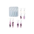 Siliko World Silikon Epoksi 8’Li Elips Oval Küpe Kalıbı
