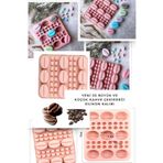Siliko World Yeni Büyük Ve Küçük Kahve Çekirdeği Silikon Buz Çikolata Şeker Jöle Kalıbı - 3D Silikon Kalıp, Pembe