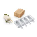 Silikomart Cake Pops/Mini Dondurma Kalıbı/Parmak Yemeği, 50 Sap Dahil