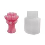 Silikon 3D 13 Güllü Çiçek Buketi Mum Kalıbı
