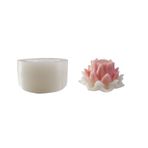 Silikon 3D Dekoratif Kalıp Nilüfer Çiçeği Tealight Mumluk Altlığı Mum, Taş Tozu Ve Beton Kalıbı