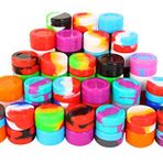 Silikon 5 ml Yapışmaz Mum Kapları Çok Amaçlı Saklama Kavanozları Yağ Konsantre Şişeler Çeşitli Renkler (75 adet)