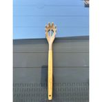 Silikon Ahşap Makarna Kaşığı 32 cm - Kahverengi