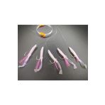 Silikon At Çek Takımı (2 AD) Silikon Balıklı Çapari 5,5 Cm Şeffaf Pembe
