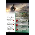 Silikon Balık Sasi Yem 3 Adet 12 cm 24gr. Rapala Lures Yapay Yem JigYem Maket Balık Silikon Yem