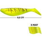 Silikon Balık Yem - Savex - 8,5cm - Fluo Green (642-3018) - 5'li Paket - Çok Renkli - Standart