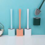 Silikon Banyo Tuvalet Klozet Fırçası Ve Tutucu Set