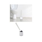 Silikon Başlıklı Klozet Fırça Takımı Yuvarlak, Klozet Banyo Wc Tuvalet Temizlik Fırça Seti Renkli