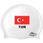 Silikon Bone Ayyıldız Tur Havuz ve Deniz Bonesi - Standart - Beyaz