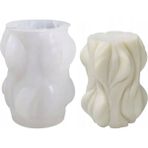 Silikon Büyük Dalga Mum Kalıbı Sütun Mum Kalıbı 9.1x7.3 cm - Standart