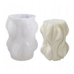 Silikon Büyük Dalga Mum Kalıbı Sütun Mum Kalıbı 9.1X7.3 Cm