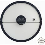 Silikon Çerçeveli ve Kulplu Modern Cam Tencere Kapağı – Tencere Çizmez, Sessiz Kapanan Soft Tasarım (18-20-24-26-28 Cm) - 20CM