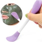 Silikon Çift Başlıklı Cilt Temizleme Maske,krem Sürme Fırçası