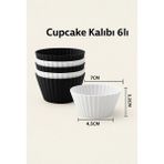 Silikon Cupcake Kalıbı Dayanıklı ve Esnek Muffin Kalıbı Seti - 6 Adet