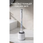 Silikon Deterjan Hazneli Esnek Tuvalet Fırçası - Banyo Temizliği Için TKNPX-4342 - Renkli
