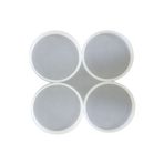 Silikon Epoksi Yuvarlak Bardak Altlığı Kalıbı 12 CM 4 lü