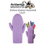 Silikon Kaktus Kalemlik 1 Adet Silikon Kalem Kutusu Eglenceli Sevimli Kaktus Figurlu Hediyelik Kalemlik