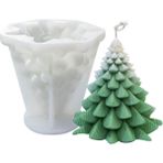 Silikon Kalıp Dekoratif Yılbaşı Noel Ağacı Noel Dekorasyon Mum Kalıbı 11.7 x 11 cm - Standart