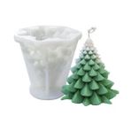 Silikon Kalıp Dekoratif Yılbaşı Noel Ağacı Noel Dekorasyon Mum Kalıbı 11.7X11 CM