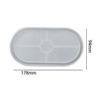 Silikon Kalıp Taş Tozu İthal Dekoratif Orta Boy Oval Tabak Kalıbı Parafin Mum Epoksi Hb80-0185