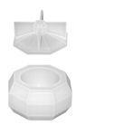 Silikon kalıplar, döküm kalıpları, mumluk, kapaklı, mumluk, 3D yuvarlak, kare şamdan, mum tutucu, kokulu mumlar için, sabun, çiçek saksısı, sulama kalıbı