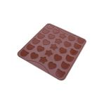 Silikon Kalp Yıldız Ayıcık Makaron Kalıbı 30 Delikli