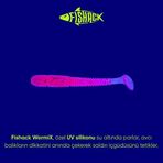 Silikon Kurt Yem - 1,1G 55Mm - Fishack Wormix - 1 Adet - Uv - Pembe - Karides Kokulu